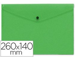 Carpeta Liderpapel Dossier Broche Polipropileno Tamaño Sobre Americano 260X140Mm Verde