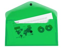 Carpeta Liderpapel Dossier Broche Polipropileno Tamaño Sobre Americano 260X140Mm Verde