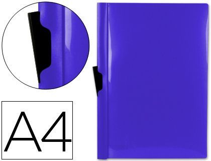 Carpeta Liderpapel Dossier Pinza Lateral 45302 Polipropileno Din A4 Azul 30 Hojas Pinza Deslizante