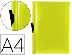 Carpeta liderpapel dossier pinza lateral polipropileno din a4 amarillo fluor opaco 30 hojas pinza deslizante