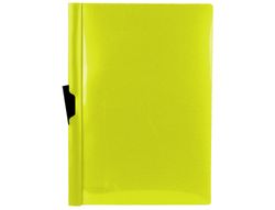 Carpeta liderpapel dossier pinza lateral polipropileno din a4 amarillo fluor opaco 30 hojas pinza deslizante