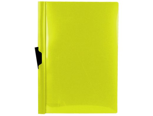 Carpeta liderpapel dossier pinza lateral polipropileno din a4 amarillo fluor opaco 30 hojas pinza deslizante
