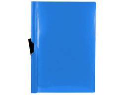 Carpeta liderpapel dossier pinza lateral polipropileno din a4 azul translucido 60 hojas pinza deslizante
