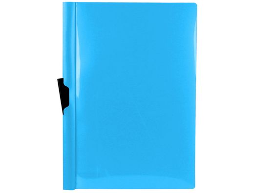 Carpeta liderpapel dossier pinza lateral polipropileno din a4 celeste opaco 30 hojas pinza deslizante