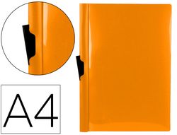 Carpeta liderpapel dossier pinza lateral polipropileno din a4 naranja fluor opaco 30 hojas pinza deslizante