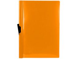 Carpeta liderpapel dossier pinza lateral polipropileno din a4 naranja fluor opaco 30 hojas pinza deslizante