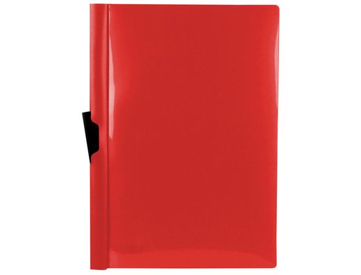 Carpeta liderpapel dossier pinza lateral polipropileno din a4 rojo translucido 30 hojas pinza deslizante