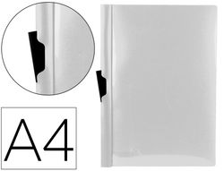 Carpeta liderpapel dossier pinza lateral polipropileno din a4 transparente 60 hojas pinza deslizante