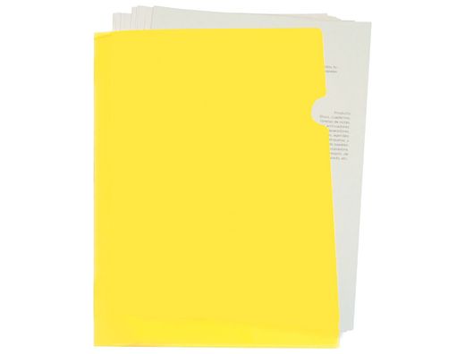 Carpeta liderpapel dossier u ero polipropileno din a4 amarillo fluor opaco 20 hojas