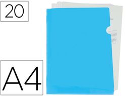 Carpeta liderpapel dossier u ero polipropileno din a4 celeste opaco 20 hojas