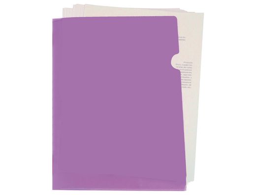 Carpeta liderpapel dossier u ero polipropileno din a4 lavanda opaco 20 hojas