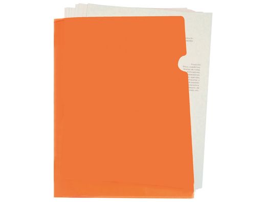 Carpeta liderpapel dossier u ero polipropileno din a4 naranja fluor opaco 20 hojas