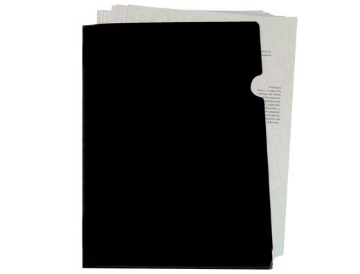 Carpeta liderpapel dossier u ero polipropileno din a4 negro opaco 20 hojas