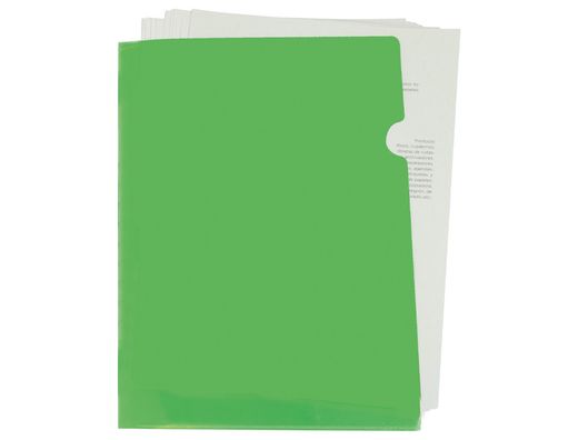 Carpeta liderpapel dossier u ero polipropileno din a4 verde manzana opaco 20 hojas
