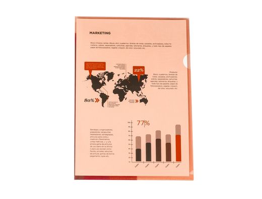 Carpeta Liderpapel Dossier Uñero 44000 Polipropileno Din A4 Roja 20 Hojas