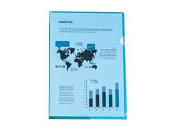Carpeta Liderpapel Dossier Uñero 44002 Polipropileno Din A4 Azul 20 Hojas