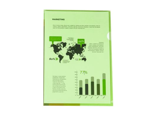 Carpeta Liderpapel Dossier Uñero 44003 Polipropileno Din A4 Verde 20 Hojas