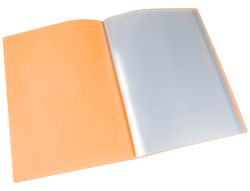 Carpeta liderpapel escaparate 20 fundas polipropileno din a4 naranja fluor opaco