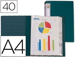 Carpeta Liderpapel Escaparate 31723 40 Fundas Polipropileno Din A4 Verde Lomo Personalizable
