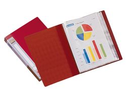 Carpeta Liderpapel Escaparate 31740 60 Fundas Polipropileno Din A4 Roja Lomo Personalizable