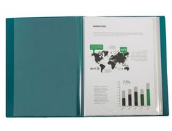 Carpeta Liderpapel Escaparate 31763 80 Fundas Polipropileno Din A4 Verde Lomo Personalizable