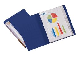 Carpeta Liderpapel Escaparate 37022 30 Fundas Polipropileno Din A4 Azul Lomo Personalizable
