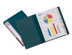 Carpeta Liderpapel Escaparate 37023 30 Fundas Polipropileno Din A4 Verde Lomo Personalizable