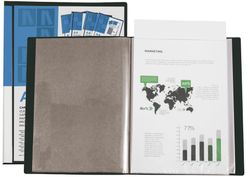 Carpeta Liderpapel Escaparate 37735 40 Fundas Canguro Polipropileno Din A4 Negra Portada y Lomo Personalizable