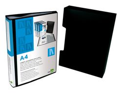 Carpeta Liderpapel Escaparate 37865 100 Fundas Polipropilenodin A4 Negra con Cajetin