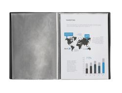 Carpeta liderpapel escaparate 40 fundas polipropileno din a3 negro opaco