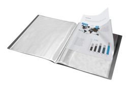 Carpeta liderpapel escaparate 40 fundas polipropileno din a3 negro opaco