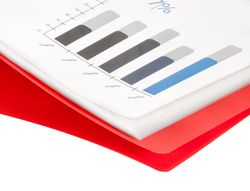 Carpeta liderpapel escaparate 40 fundas polipropileno din a3 rojo translucido