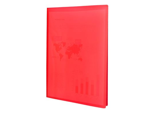 Carpeta liderpapel escaparate 40 fundas polipropileno din a3 rojo translucido