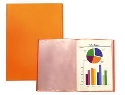 Carpeta Liderpapel Escaparate 47051 40 Fundas Polipropileno Traslucida Din A4 Naranja Frosty