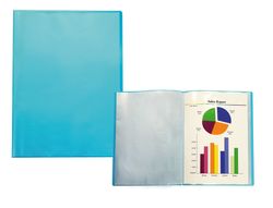 Carpeta Liderpapel Escaparate 47072 60 Fundas Polipropileno Traslucida Din A4 Azul Frosty