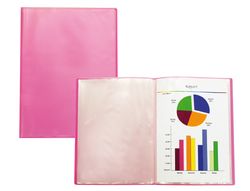 Carpeta Liderpapel Escaparate 47490 30 Fundas Polipropileno Traslucida Din A4 Rojo Frosty