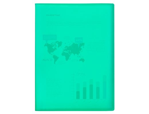 Carpeta liderpapel escaparate 60 fundas polipropileno DIN A4 verde translucido