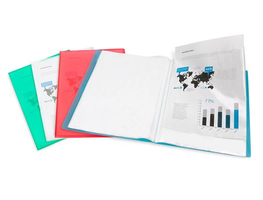 Carpeta liderpapel escaparate 60 fundas polipropileno DIN A4 verde translucido