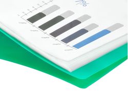 Carpeta liderpapel escaparate 60 fundas polipropileno DIN A4 verde translucido