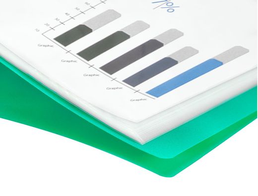 Carpeta liderpapel escaparate 60 fundas polipropileno DIN A4 verde translucido