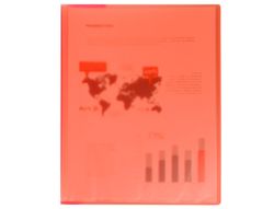 Carpeta liderpapel escaparate 80 fundas polipropileno DIN A4 rojo translucido