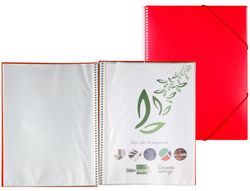 Carpeta Liderpapel Escaparate con Espiral 10 Fundas Polipropileno Din A4 Rojo
