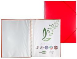 Carpeta Liderpapel Escaparate con Espiral 20 Fundas Polipropileno Din A4 Rojo