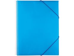 Carpeta Liderpapel Escaparate con Espiral 20 Fundas Polipropileno Din A5 Azul