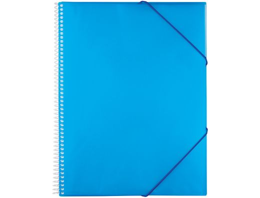 Carpeta Liderpapel Escaparate con Espiral 20 Fundas Polipropileno Din A5 Azul