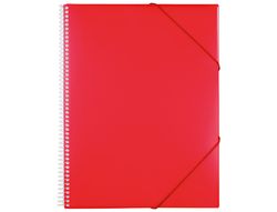 Carpeta Liderpapel Escaparate con Espiral 20 Fundas Polipropileno Din A5 Roja