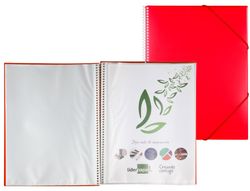 Carpeta Liderpapel Escaparate con Espiral 30 Fundas Polipropileno Din A4 Rojo