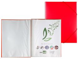 Carpeta Liderpapel Escaparate con Espiral 40 Fundas Polipropileno Din A4 Rojo