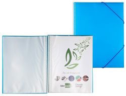 Carpeta Liderpapel Escaparate con Espiral 60 Fundas Polipropileno Din A4 Azul