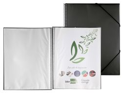Carpeta Liderpapel Escaparate con Espiral 60 Fundas Polipropileno Din A4 Negro